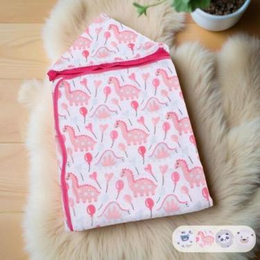 Imagem de Toalha De Banho Para Bebe Estampada Com Capuz Menino Menina - Maria's 