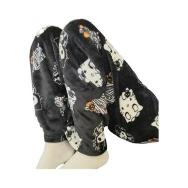 Imagem de Calças de Pijama Hello Kitty - Macias, Elásticas e Quentes - Tamanho Ú
