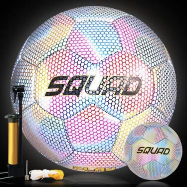 Imagem de Bola de futebol reflexiva SQUAD, tamanho holográfico 3, 4, 5, crianças