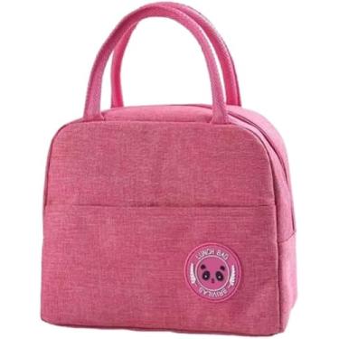 Imagem de Bolsa Térmica Lancheira para Marmita com Alça – Conserva Alimentos e Bebidas – Cores Sortidas (rosa)