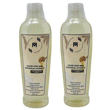 Imagem de JOEM Organicare Sabonete Líquido Sabonete Líquido Sabonete Líquido Agentes de Espuma Biodegradável Ingredientes Naturais (Aveia, Leite e Mel, 263 g Cada (pacote com 2))