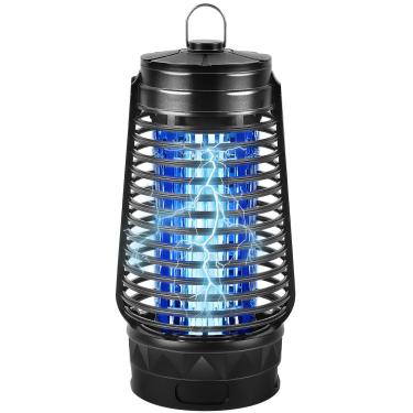 Imagem de Lulu Home Mata-mosquitos elétrico plug-in com placas adesivas e lâmpada de 365 nm atraindo mariposas mosquitos, armadilha de insetos de plástico com substituição de lâmpada para uso interno