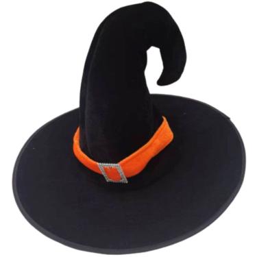 Imagem de Chapéu De Bruxa Halloween Festa a Fantasia Aveludado Luxo