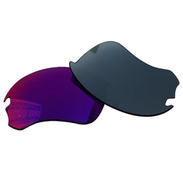 Imagem de Acefrog Lentes de reposição polarizadas de 1,5 mm para óculos de sol Oakley Flak Draft OO9364 67 mm, material atualizado, resistente a impactos - espelhado polarizado Midnight Sun - 1,5 mm
