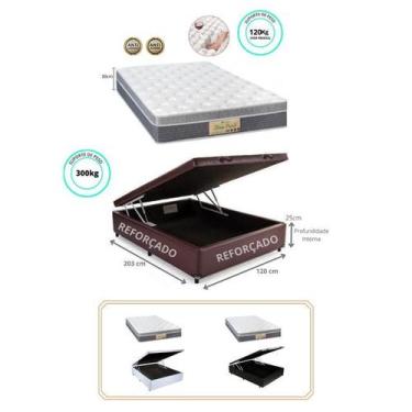 Imagem de Conjunto Medida Especial c/ Colchão Sankonfort Sleep Fresh + Cama Box 
