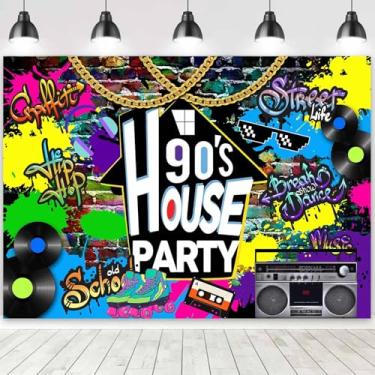 Imagem de Ayayiya Pano de fundo de festa em casa dos anos 90, hip hop, tema dos anos 90, decorações de festa, retrô, rádio, rap, música, fotografia, fundo de volta aos anos 90, faixa de aniversário, sessão de