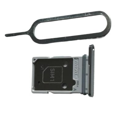Imagem de zhxchzhi Suporte de bandeja de cartão SIM duplo OEM + pino compatível com Samsung Galaxy Z Fold 7 5G SM-F966 peças prata