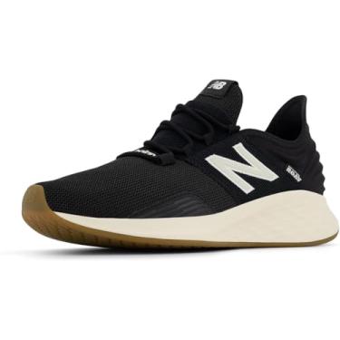 Imagem de New Balance Tênis de corrida infantil Fresh Foam Roav V1 com cadarço, preto, 38, Preto/Nb Branco/Permafrost, 45