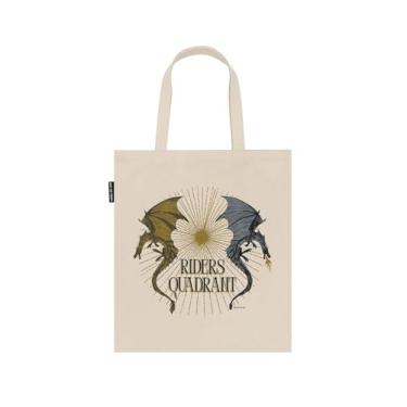 Imagem de Out of Print Fourth Wing: Riders Quadrant Tote Bag com bolso interno - Presente oficialmente licenciado pela Rebecca Yarros para amantes de livros
