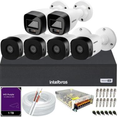 Imagem de Kit Intelbras 4 Câmeras Vhl 1220b e 2 Câmeras Vhd 1220b Full Color Dvr