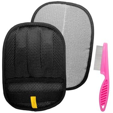 Imagem de FlooFelove Luva de pelos de animais de estimação, pente de pulgas para gatos e cães – luva eletrostática de cinco dedos para remoção de pelos de animais de estimação, ferramenta para roupas, sofá