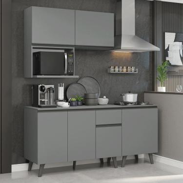 Imagem de Armário De Cozinha Compacta 180 Cm Cinza Nice Madesa 02