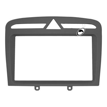 Imagem de Moldura De Painel 2 Din Peugeot 308 - Cinza - Cd Dvd 2 Din
