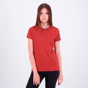 Imagem de Camiseta Fila Regular Basic Outline Feminina Bordô, M