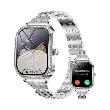 Imagem de Relógio Inteligente Feminino Com Tela Curva De 1,75'' Monitor De Saúde