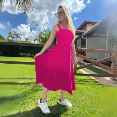 Imagem de Vestido Midi Plus Size Com Alças Ajustáveis Tendência 2025 - Donna Lu,