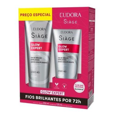 Imagem de Kit Shampoo Eudora Siàge Glow Expert 250ml + Condicionador Eudora Siàg