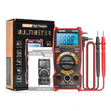 Imagem de Multímetro Digital Profissional Aneng SZ309 com Display LCD e NFe