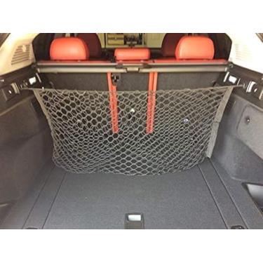 Imagem de Rede de carga de malha elástica estilo envelope para Alfa Romeo Stelvio 2017-2024 - Organizadores e armazenamento de porta-malas premium