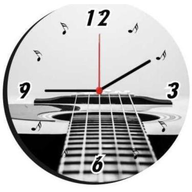 Imagem de Relógio De Parede Decorativo Estilo Música 56 - New Decor, Vinil