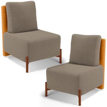 Imagem de Kit 02 Poltronas Decorativas Sala De Estar Living Hungria L02 material
