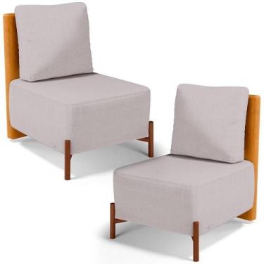 Imagem de Kit 02 Poltronas Decorativas Sala De Estar Living Hungria L02 material