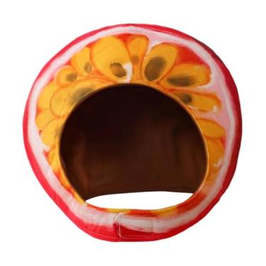 Imagem de MERIGLARE Chapéu de desenho animado, faça você mesmo, gorro de pelúcia com frutas para apresentações no palco no inverno