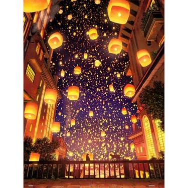 Imagem de PieceRelax Quebra-cabeças de plástico para adultos 1008 peças - - Sky Lantern Festival Jogos de mesa e presentes mais satisfatórios sem necessidade de tapete de quebra-cabeça [U1044]