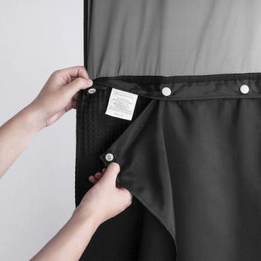 Imagem de Cortina de chuveiro Snap-in Liner Barossa Design 70x54cm preta