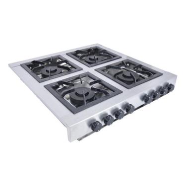 Imagem de Fogão Gás Industrial Embutir 4 Bocas Inox Qu Duplo Bp 30X30C
