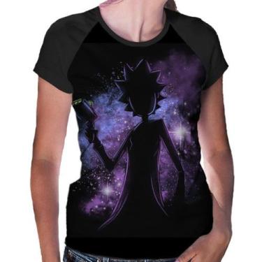 Imagem de Camiseta Raglan Baby Look Full Print Rick And Morty Ref:685 - smoke, P