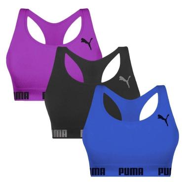 Imagem de Kit 3 Tops Puma Nadador Sem Costura Feminino