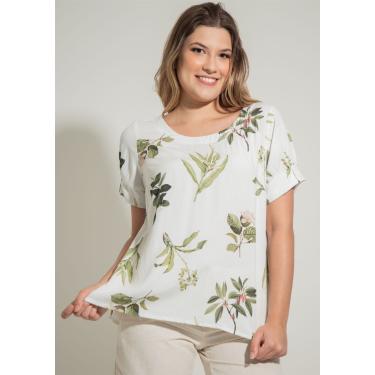 Imagem de Blusa Viscose Pau a Pique Estampada Off White