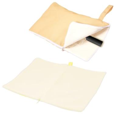 Imagem de Bolsa de toalha embutida com 2 peças, bolsa de toalha com design de zíper Oxford impermeável e lavável, organizador de roupa de banho portátil para roupas molhadas, natação, academia, piscina, praia