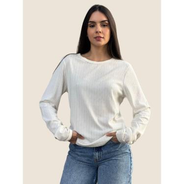 Imagem de Blusa Canelada Manga Longa Ajustada Dzarm-Feminino