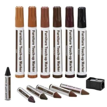 Imagem de Kit 13 Peças Repara Móveis Caneta Tira Riscos Reparo Moveis - Katheon