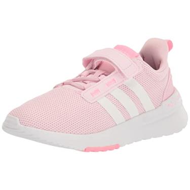 Imagem de adidas Tênis infantil unissex Racer Tr21, Rosa claro/Zero metálico/Rosa feixe, 2.5 Little Kid