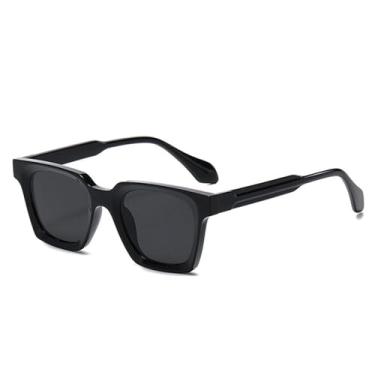 Imagem de Óculos de Sol Bicolor Feminino UV400 Masculino para Esportes ao Ar Livre, Corrida e Ciclismo, Preto e Cinza