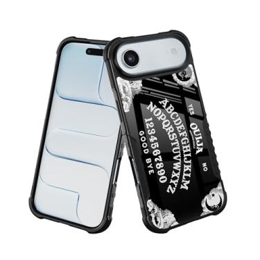 Imagem de LANJINDENG Compatível com iPhone 17 Air Capa Gótica Retro Ouija Board Gótico Halloween Witch Design para Mulheres Meninas [Amortecedor à Prova de Choque] [Antiarranhões] [Antiderrapante] Capa de