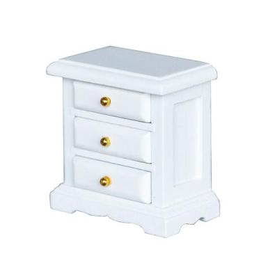 Imagem de Móveis de casa de bonecas em miniatura Armário de gaveta branco de mad