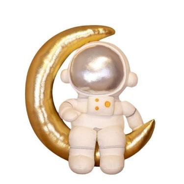 Imagem de Boneca de brinquedo de pelúcia Astronaut Soft 35 cm com lua dourada pa