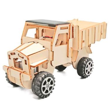 Imagem de Kit de experimentos científicos Caminhão solar de madeira DIY para cri
