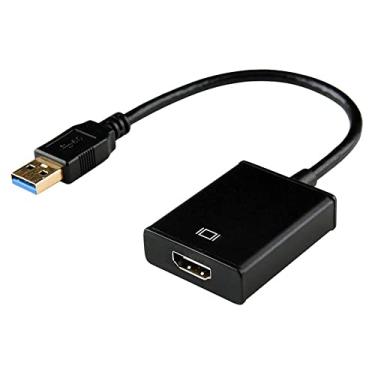 Imagem de Cabo Adaptador Vedio, Conversor de Adaptador Externo USB 3.0 para Vedio para PC/Laptop/HDTV, Cabo de Transferência para WindowsXP/Vista/Win7 Multi Tela com Disco de Unidade