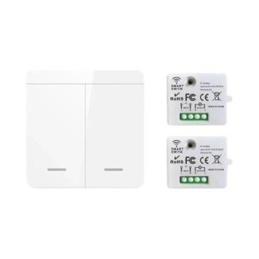 Imagem de Interruptor De Luz Sem Fio Mini Controle Remoto 433MHz 1/2/3 Gang Tran