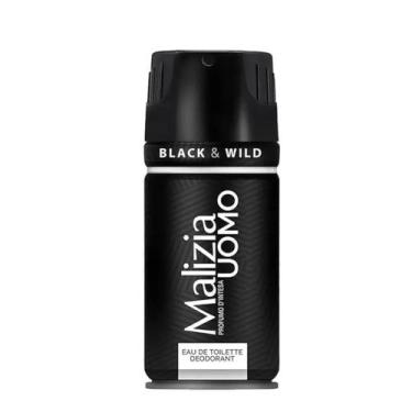 Imagem de Desodorante Malizia Uomo Black&Wild Edt Masculino 150ml