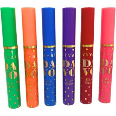 Imagem de Conjunto Gloss Brilho Labial E Batom Antigo Vovó Mágico 24h Brilho Labial Brilho Mágico Hidratante Rosado Muda Cor (Cores Aleatórias, 6 Unidades Gloss da Vó)