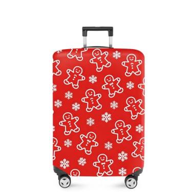 Imagem de FOREVER QUEEN Capa protetora elástica para bagagem de Natal serve para acessórios de viagem de 50 a 86 cm, Homem de gengibre, S(fits 20-22inch suitcase), Mármore