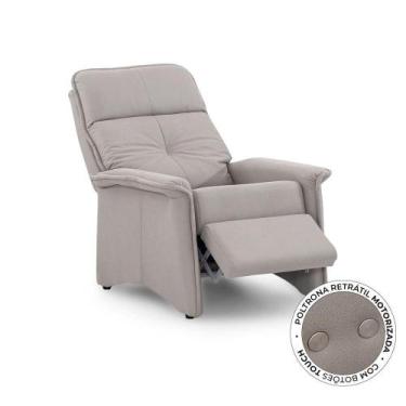 Imagem de Poltrona do Papai Reclinável Motorizada Herval Verona, Veludo Gelo
