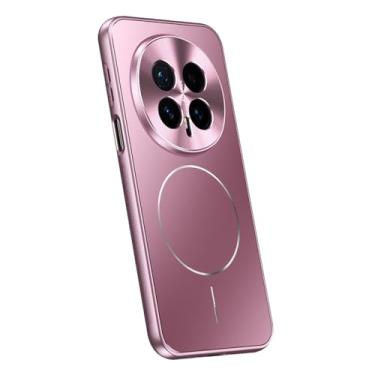 Imagem de POYUFRG Capa magnética para Honor Magic 8 Pro/Magic 8, capa de telefone fina galvanizada fosca capa de proteção de lente de metal com tudo incluído, roxa, 8