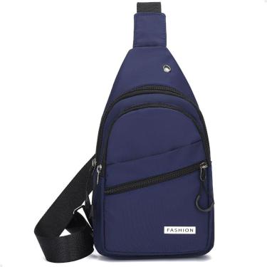 Imagem de Bolsa Pochete De Ombro Lorben Mochila Pequena Transversal Tiracolo Masculino Feminino Azul